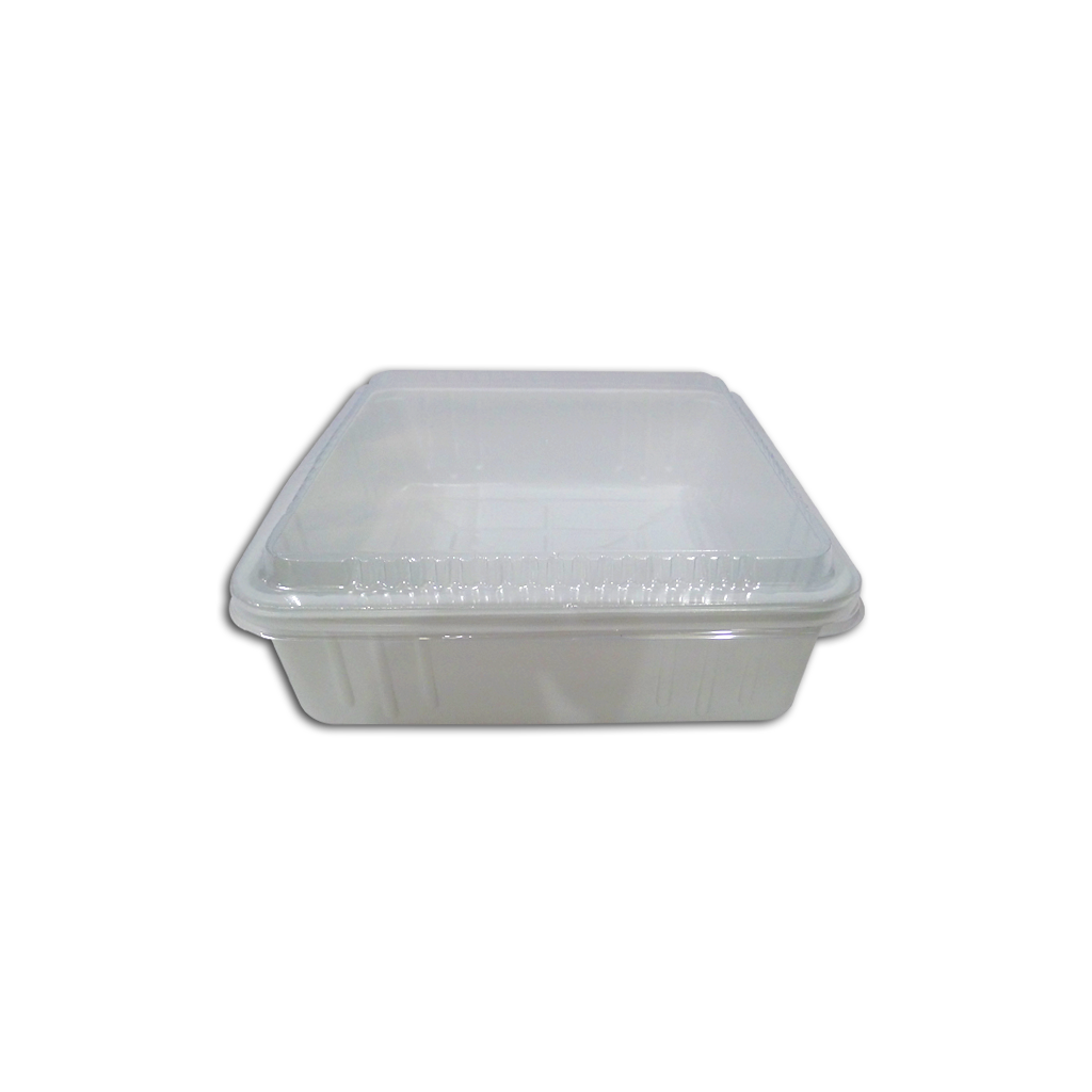 Crema De Fruta Tray w/ Plastic Lid (Square) 2pcs